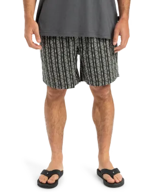 Quiksilver Bekleidung Taxer Jacquard Street Way Shorts in Schwarz Street Way