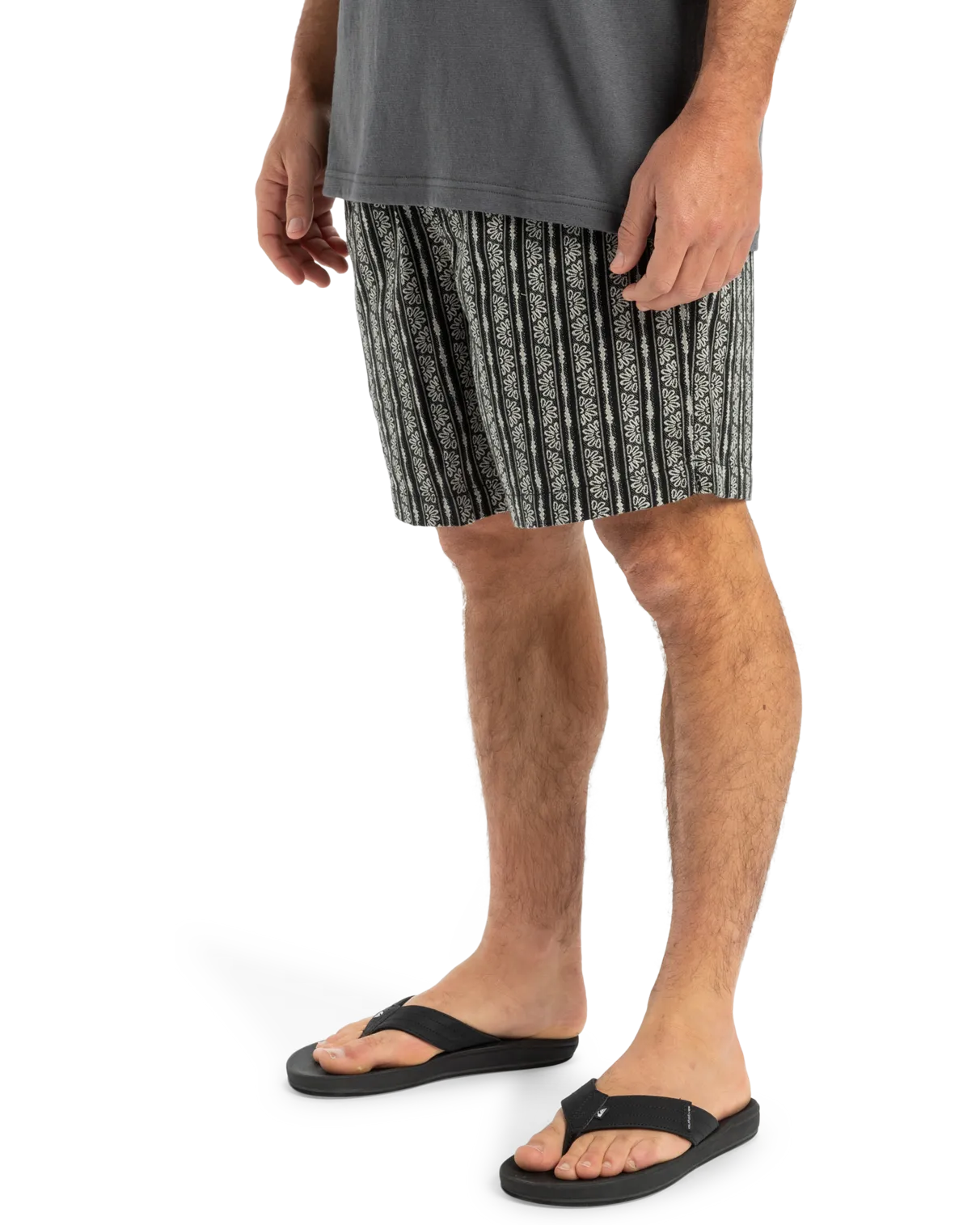 Quiksilver Bekleidung Taxer Jacquard Street Way Shorts in Schwarz Street Way