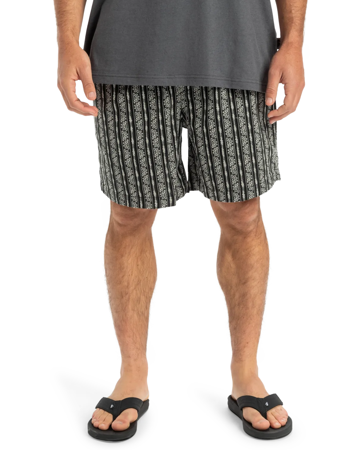 Quiksilver Bekleidung Taxer Jacquard Street Way Shorts in Schwarz Street Way