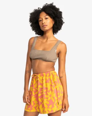 Quiksilver Kleidung Uni All Over Print Walkshorts in Canyon Clay 2 Tönen Blume
