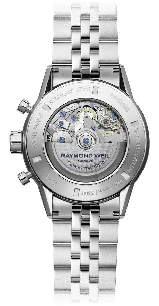 Raymond Weil Freelancer Automatik Chronograph Edelstahl Grünes Zifferblatt Herrenuhr 7741-ST7-52021 Raymond Weil Uhren