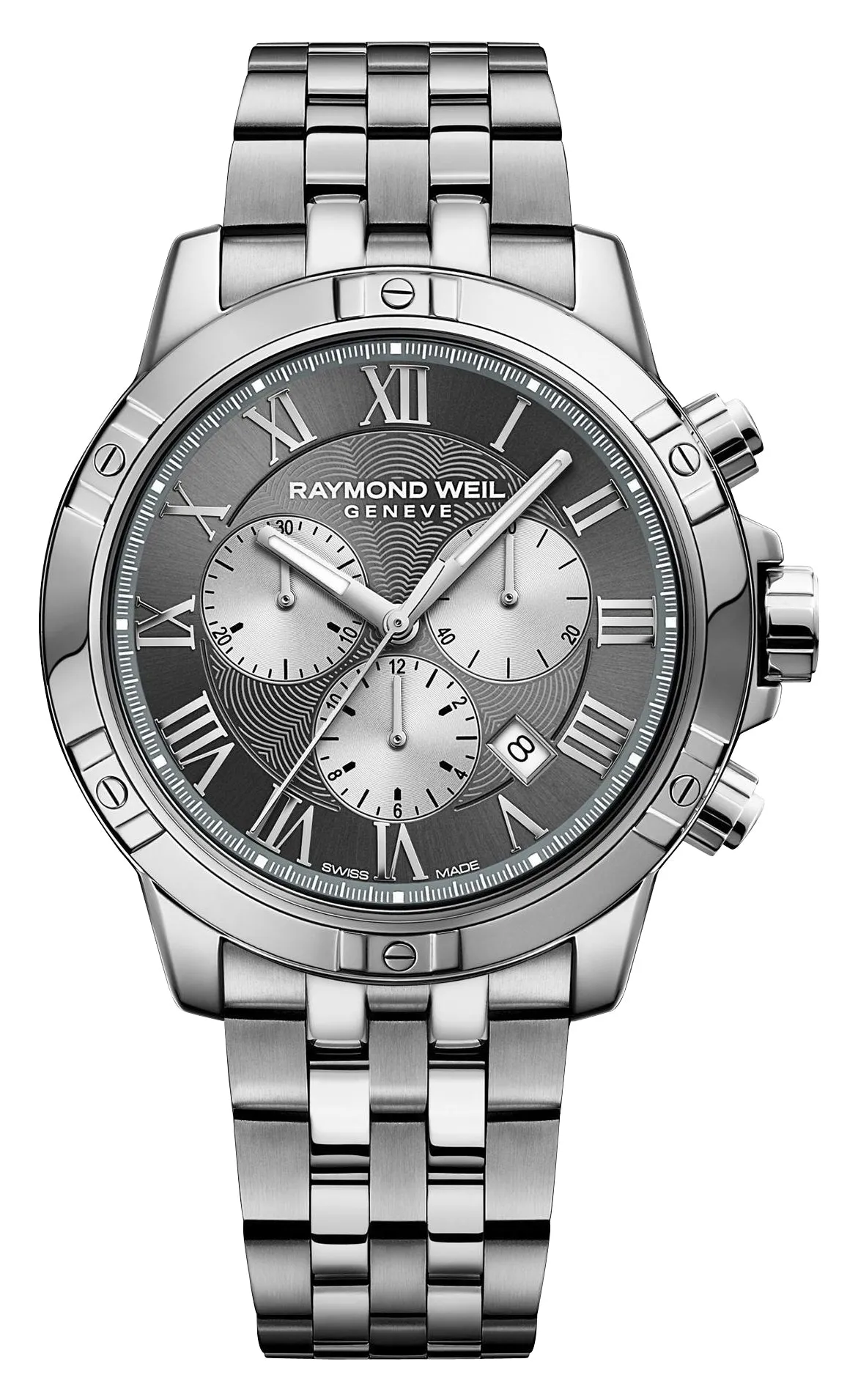 Raymond Weil Tango Chronograph Edelstahl Graues Zifferblatt Datum Taucher Quarz Herrenuhr 8560-ST-00606 Raymond Weil Uhren