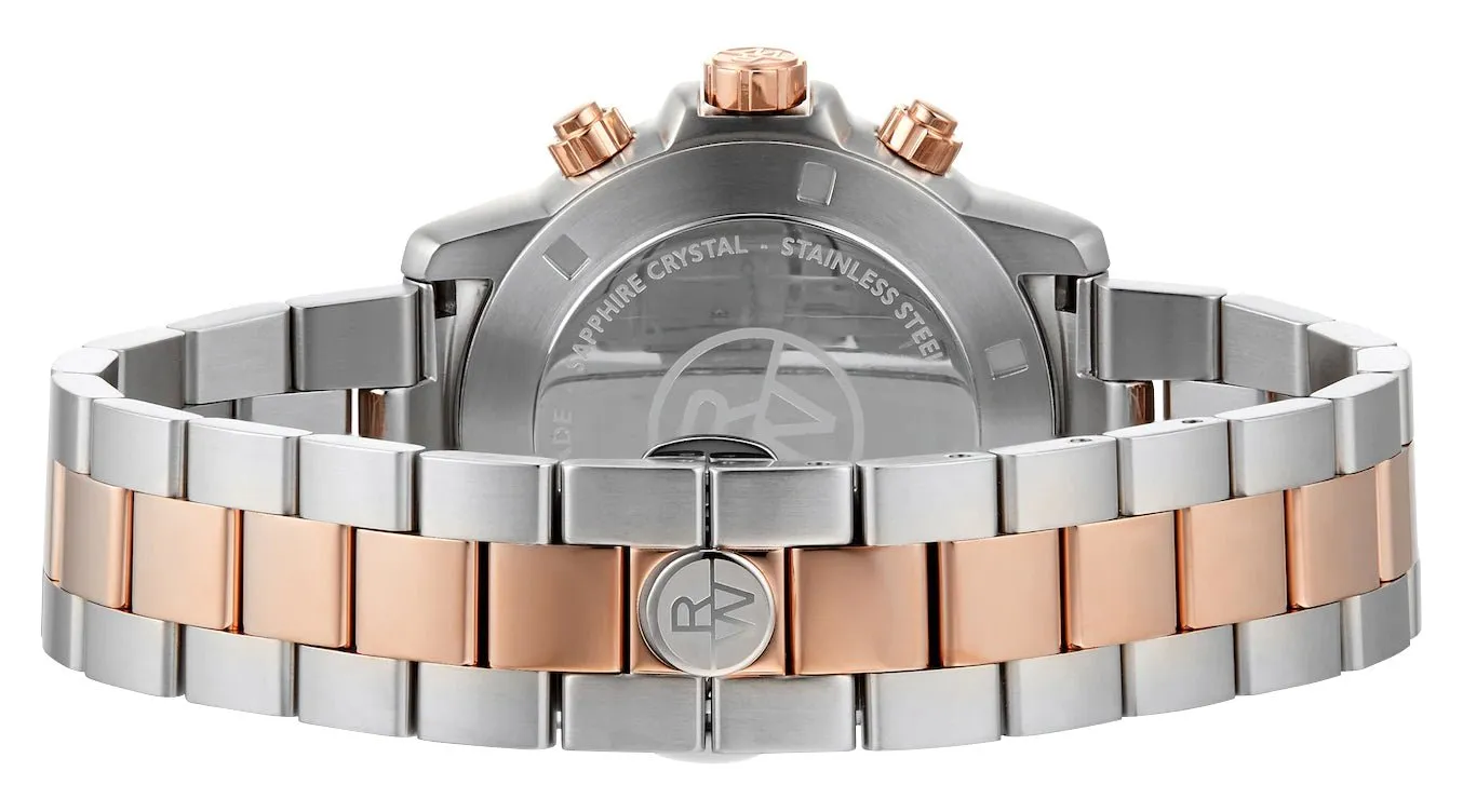 Raymond Weil Tango Chronograph Edelstahl zweifarbig schwarzes Zifferblatt Datum Taucher Quarz Herrenuhr 8570-SP5-20001 Raymond Weil Uhren