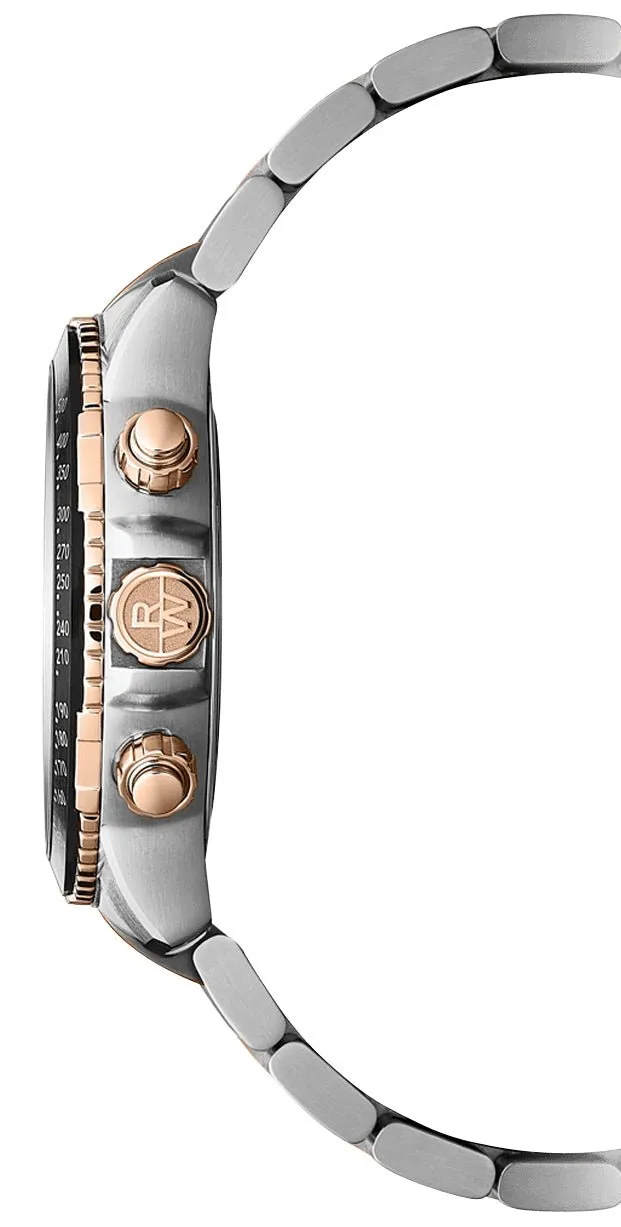 Raymond Weil Tango Chronograph Edelstahl zweifarbig schwarzes Zifferblatt Datum Taucher Quarz Herrenuhr 8570-SP5-20001 Raymond Weil Uhren