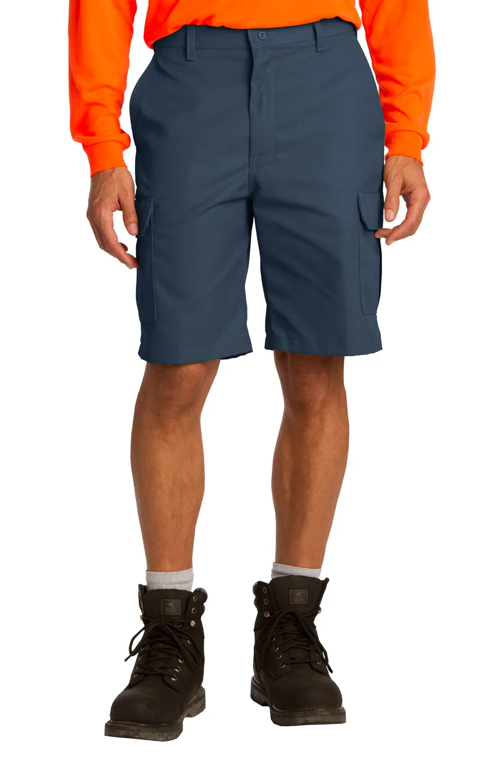 Red Kap Herren Industrie-Cargo-Shorts mit Taschen - wasserabweisend - Marineblau