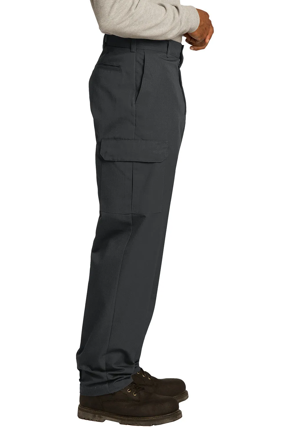 Red Kap Herren Industrie-Hose mit Knitterfestigkeit und Taschen - Schwarz