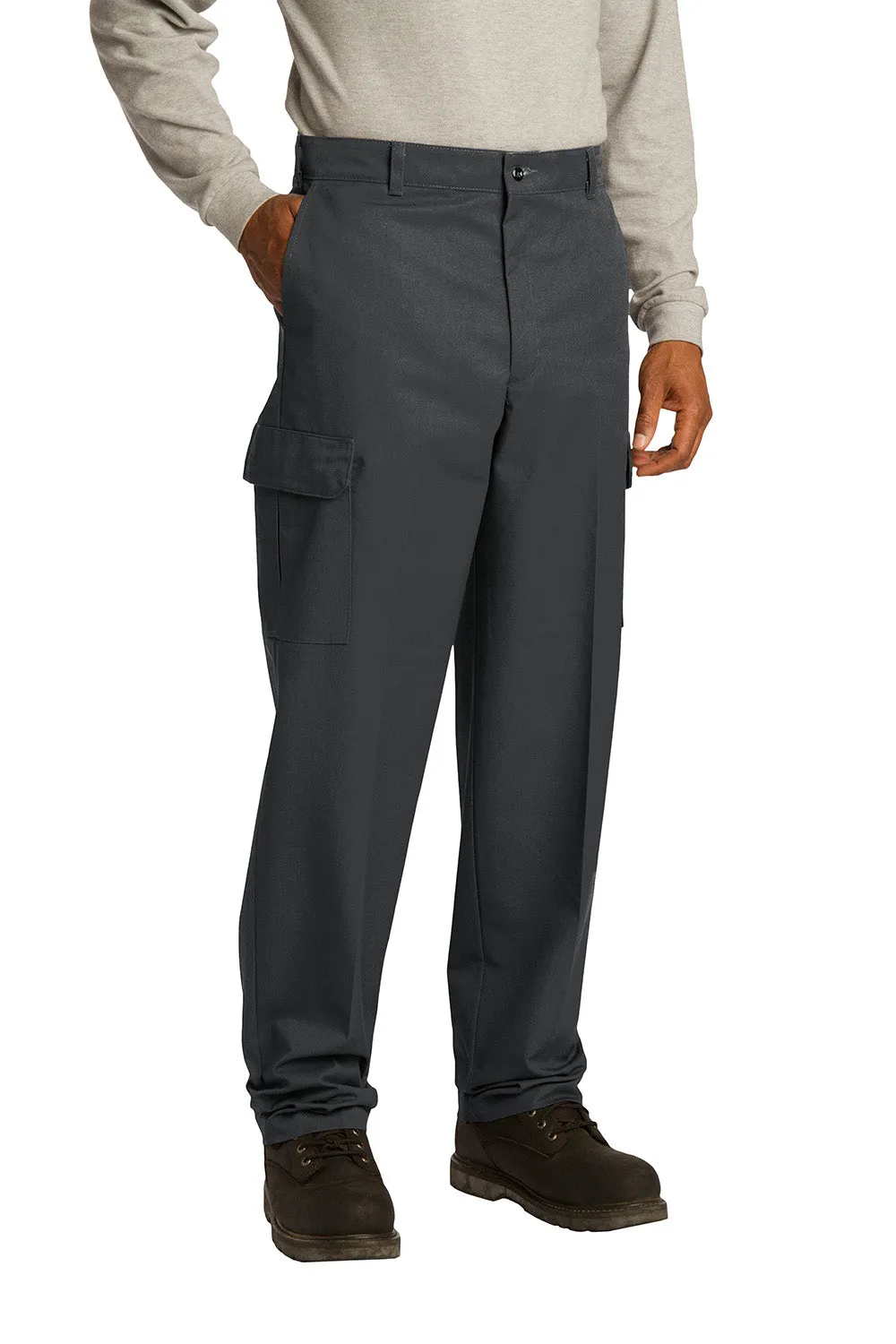 Red Kap Herren Industrie-Hose mit Knitterfestigkeit und Taschen - Schwarz