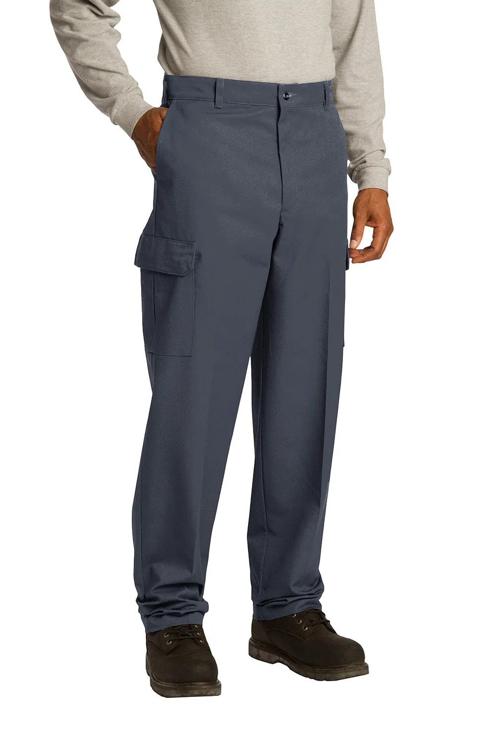Red Kap Herren Industrie-Bügelarm Cargo-Hose mit Taschen - Anthrazitgrau