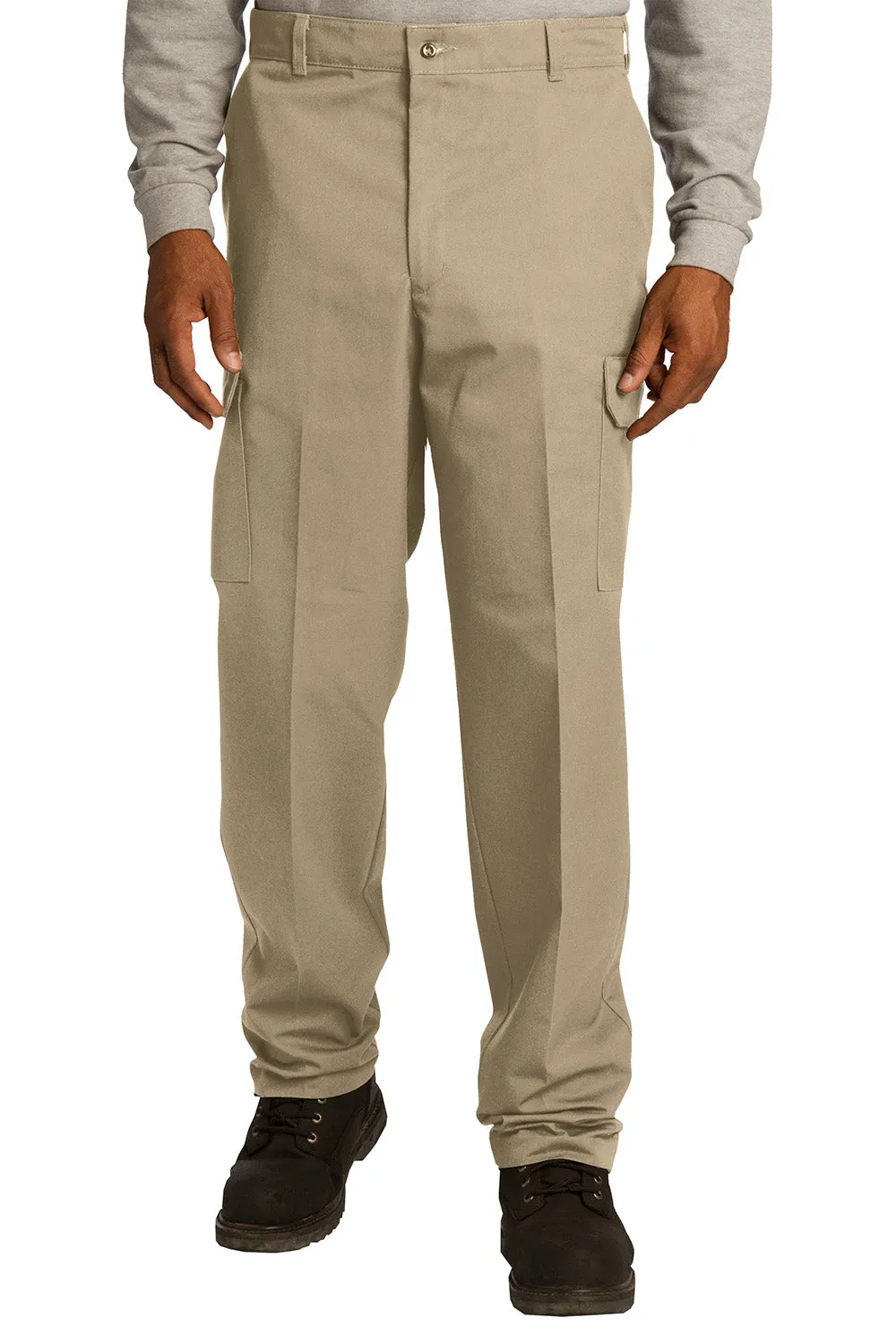 Red Kap Herren Industrie-Hose mit Taschen - Knitterfrei - Khaki Braun
