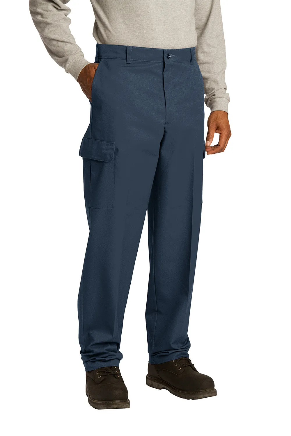 Red Kap Herren Industrie-Bügelarm Cargo-Hose mit Taschen - Marineblau