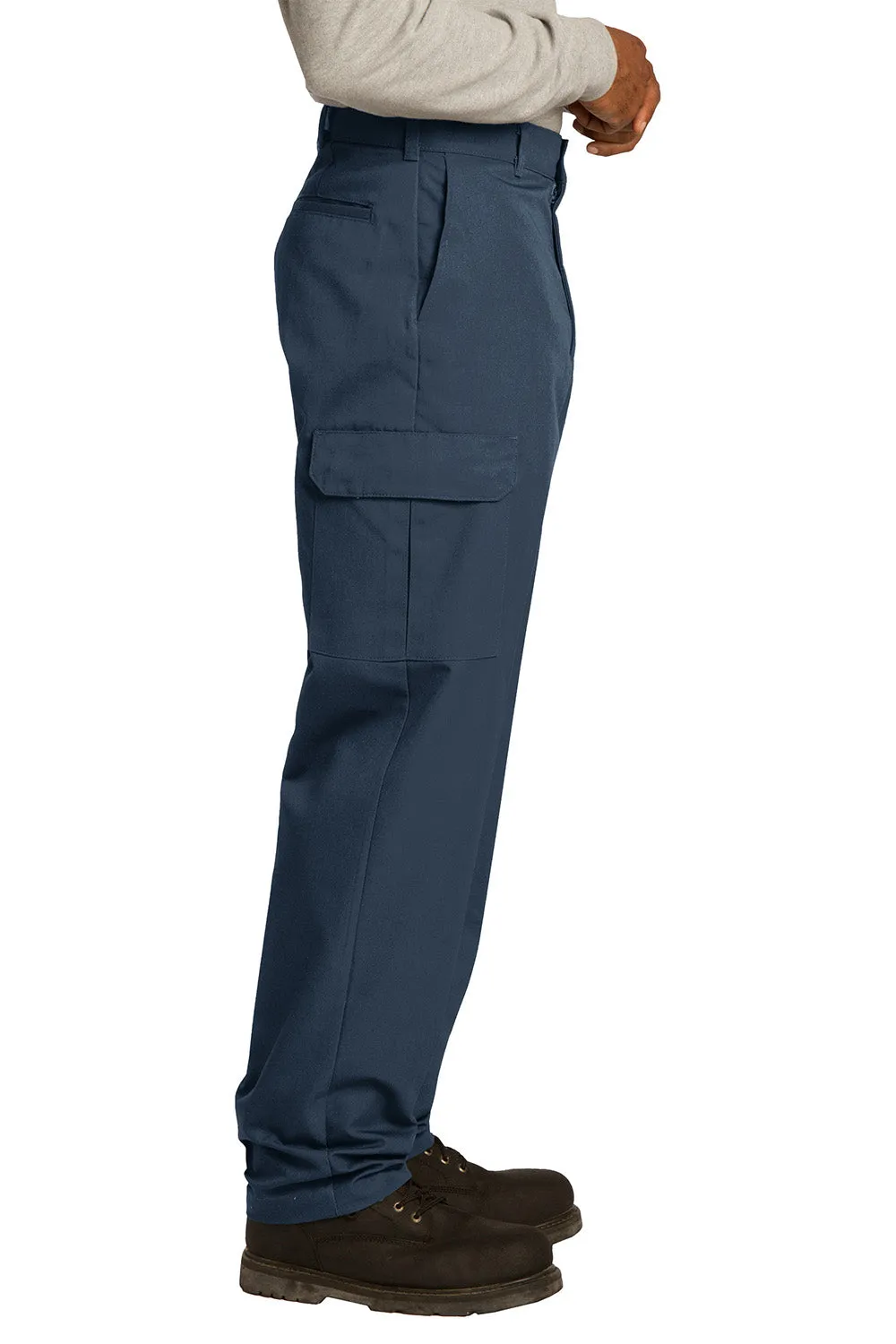 Red Kap Herren Industrie-Bügelarm Cargo-Hose mit Taschen - Marineblau