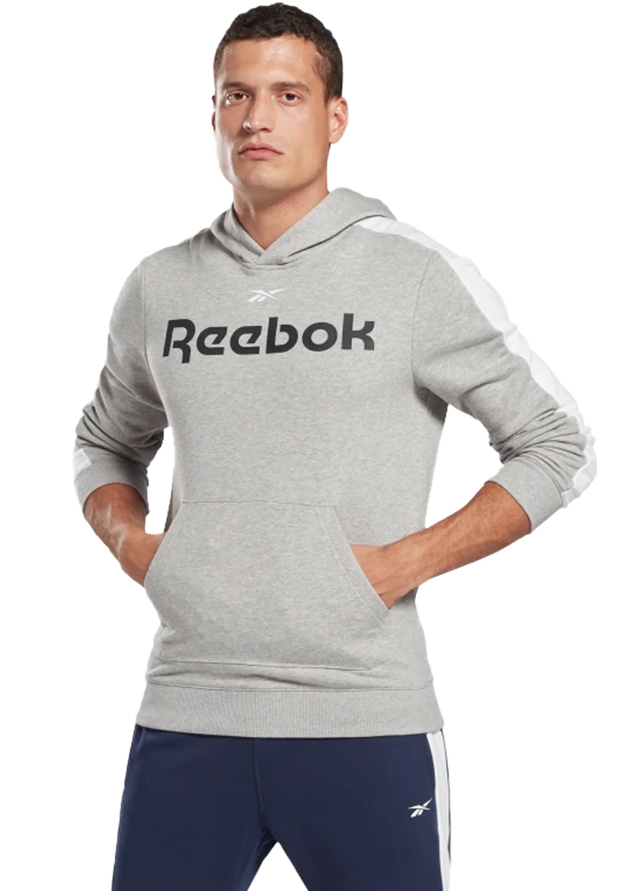 Reebok Herren Trainings-Essentials Kapuzenpullover mit Linearlogo <br> GN2207
