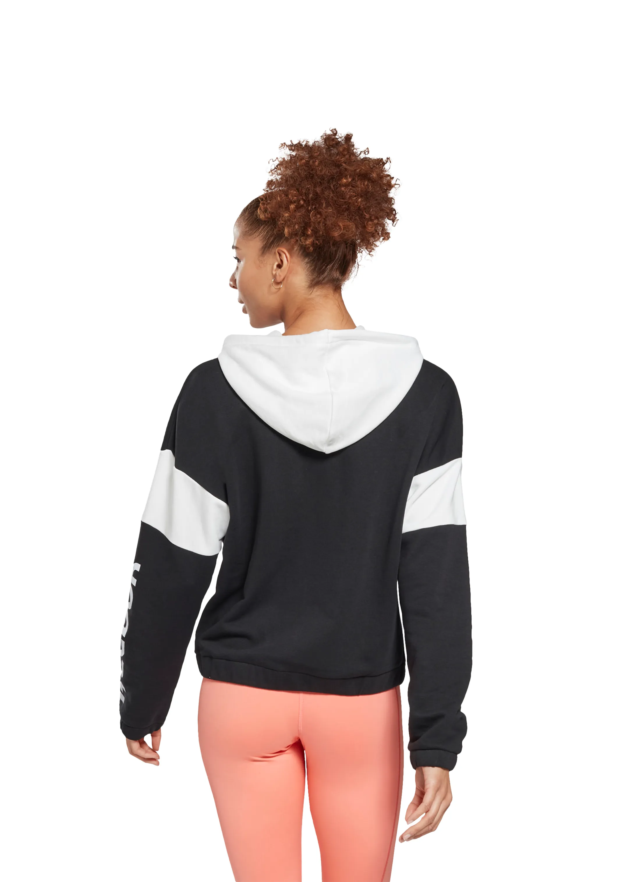 Reebok Damen French Terry Zip-Up Kapuzenpullover mit Linearem Logo