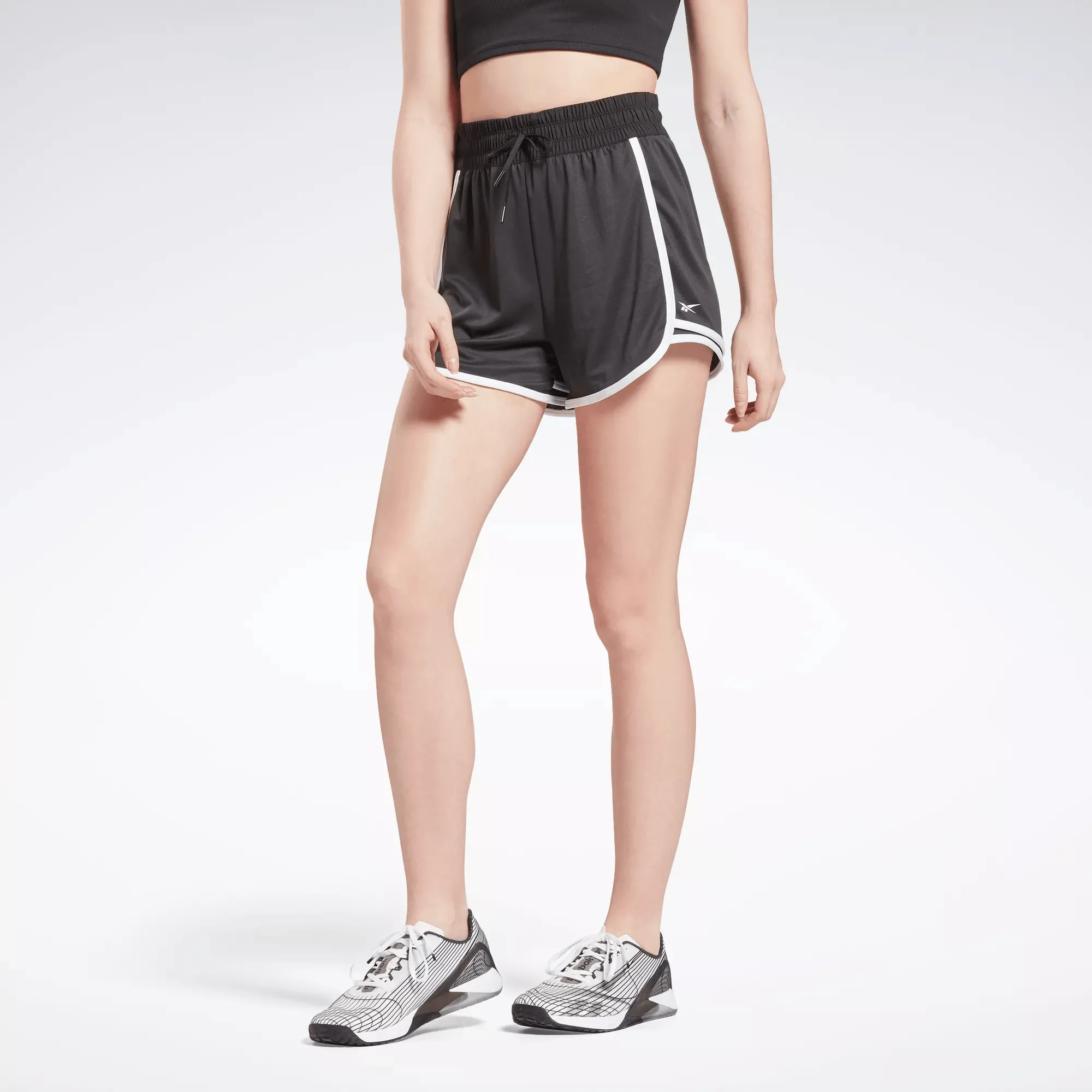 Reebok Damen Workout Ready High-Rise Shorts Schwarz Reebok
