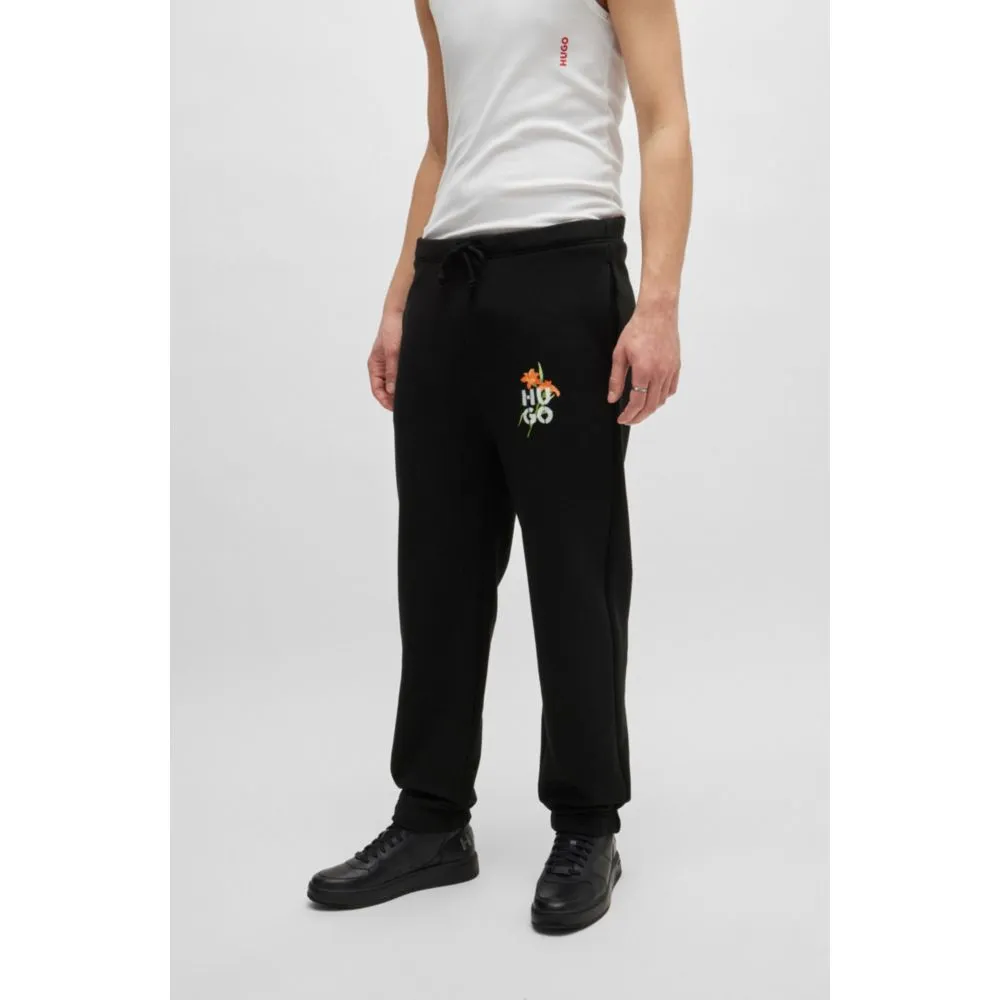 Bequeme Jogginghose mit floralem Logo-Design