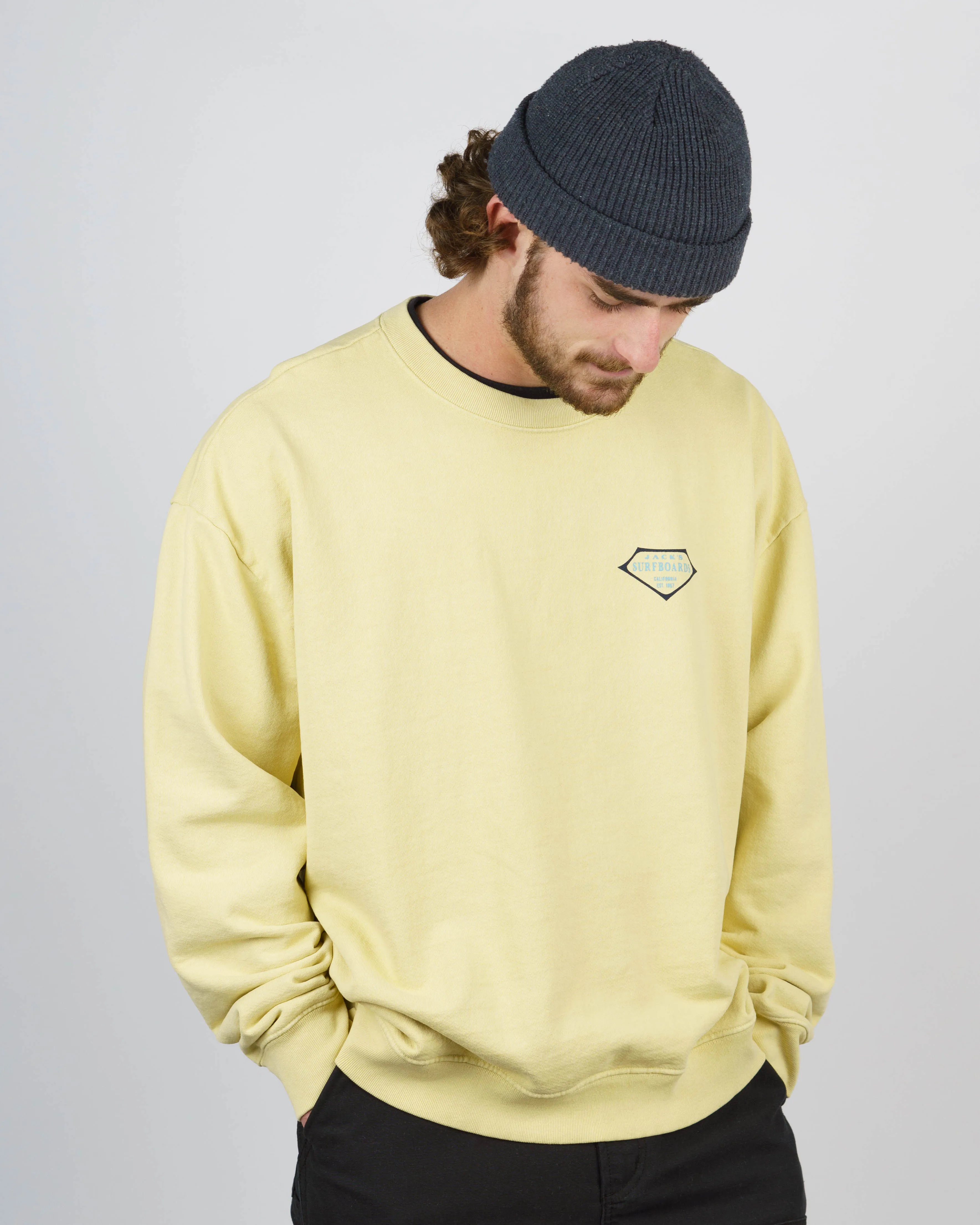 Retro Lam Schweres Crewneck-Shirt