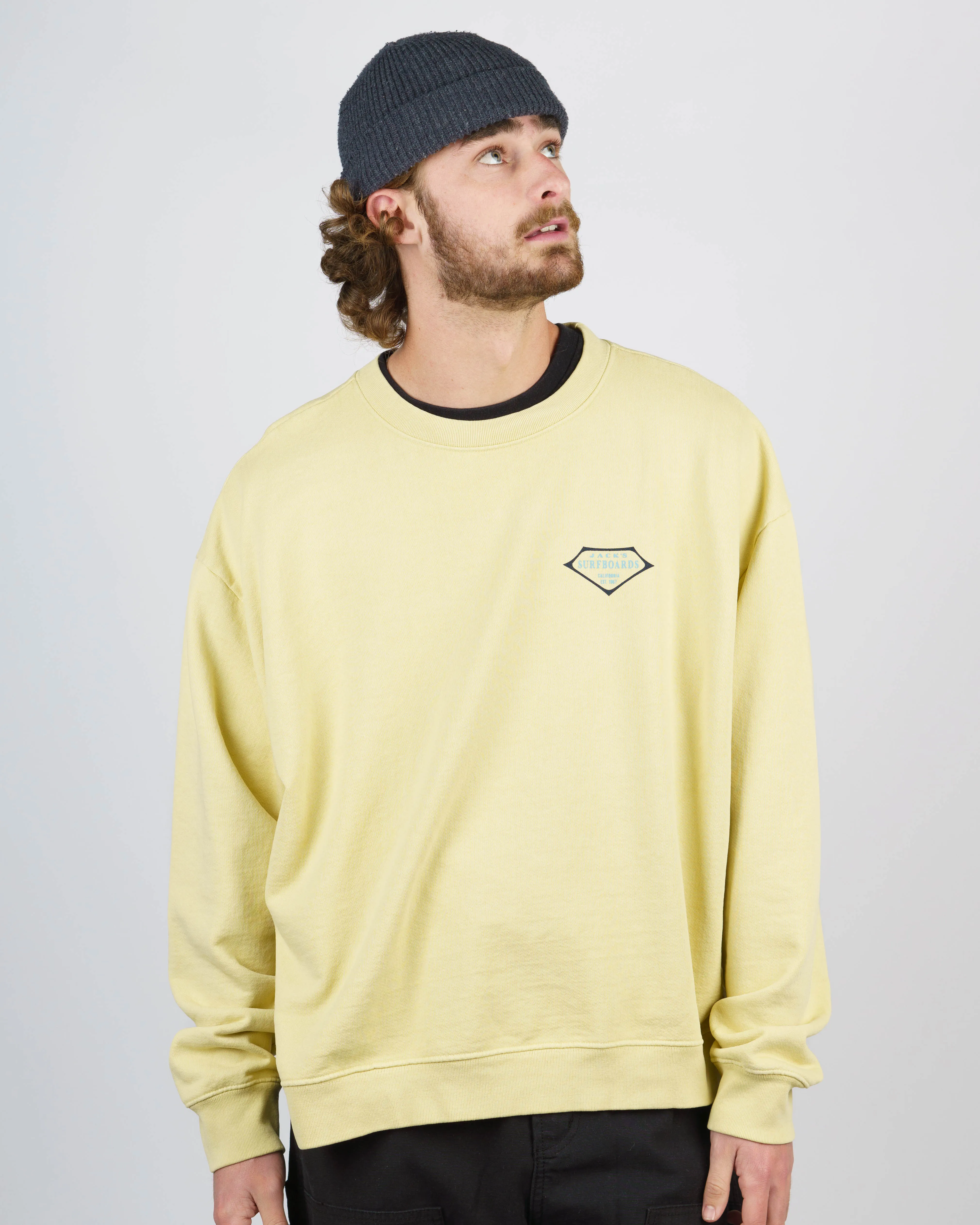 Retro Lam Schweres Crewneck-Shirt