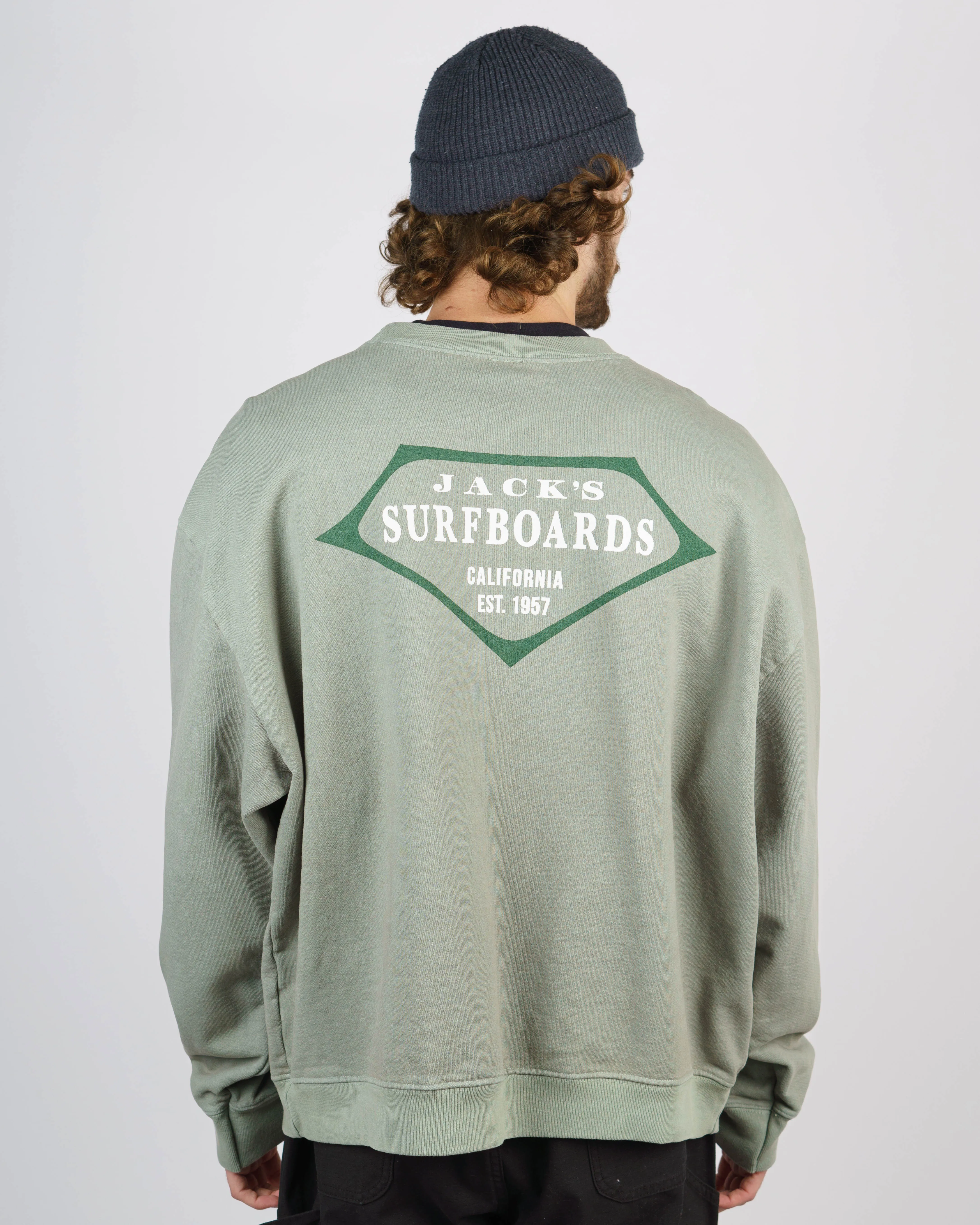 Retro Lam Schweres Crewneck-Shirt