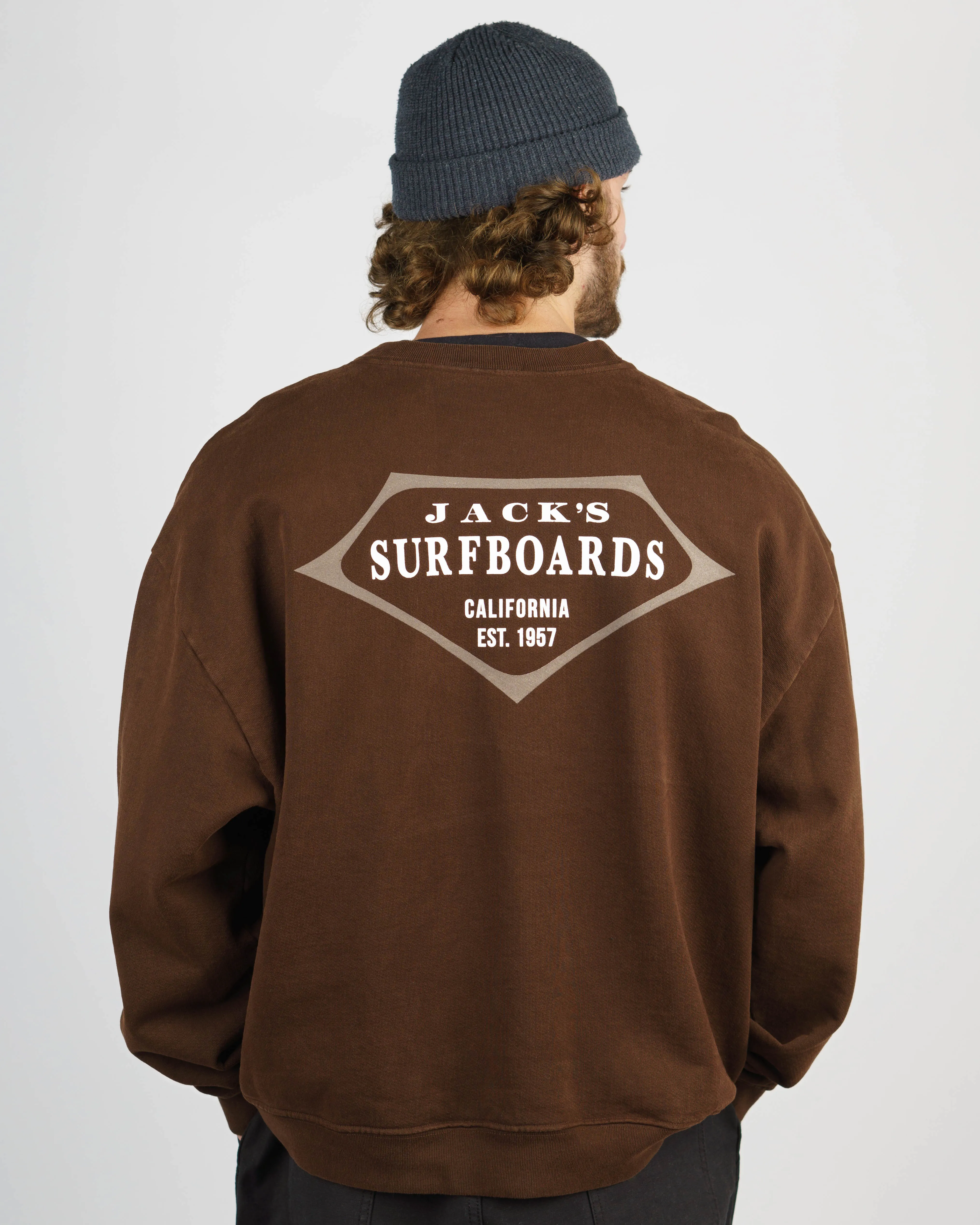 Retro Lam Schweres Crewneck-Shirt
