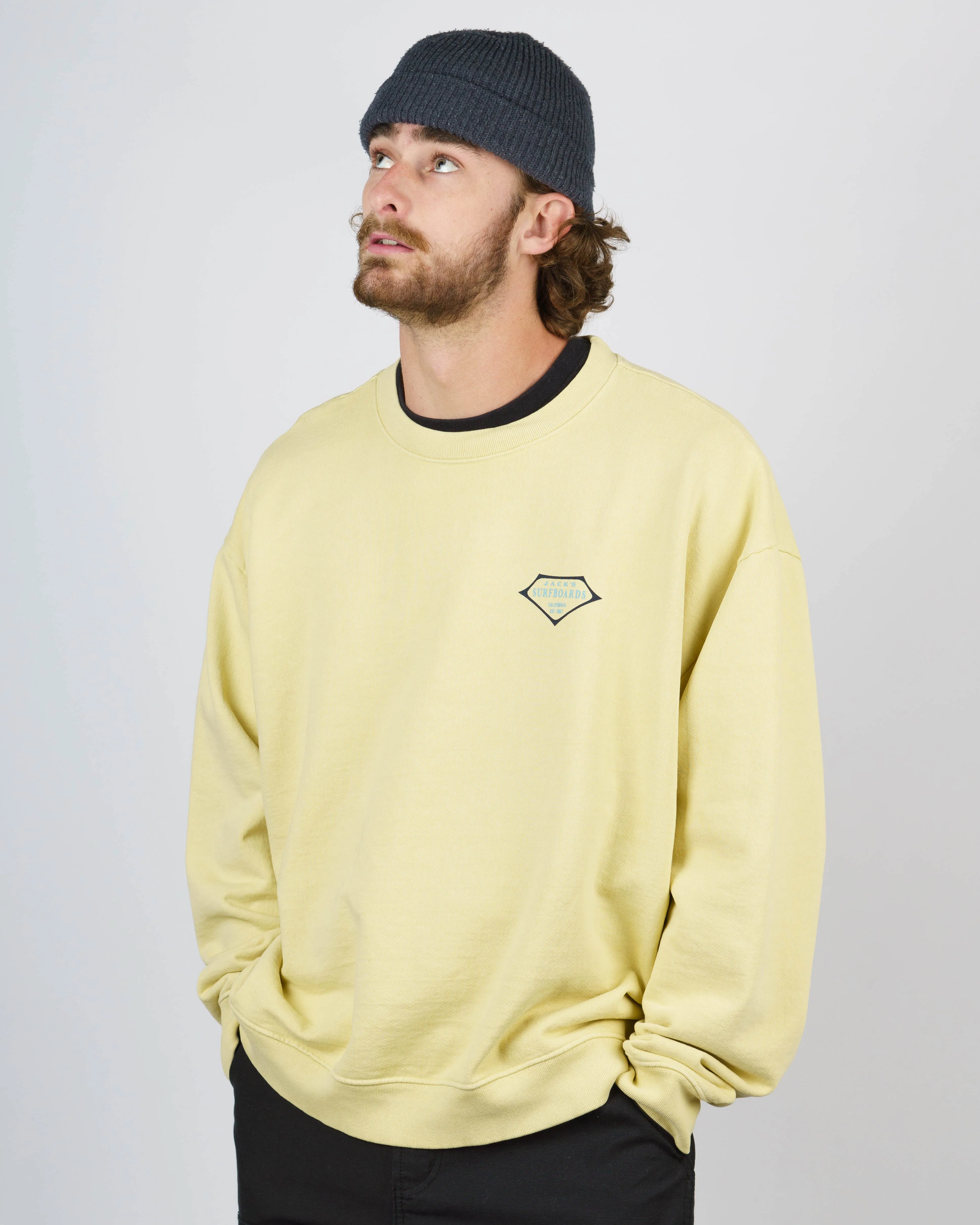 Retro Lam Schweres Crewneck-Shirt