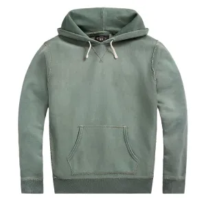 RRL von Ralph Lauren gefärbter Fleece-Hoodie in Collegiate Grün