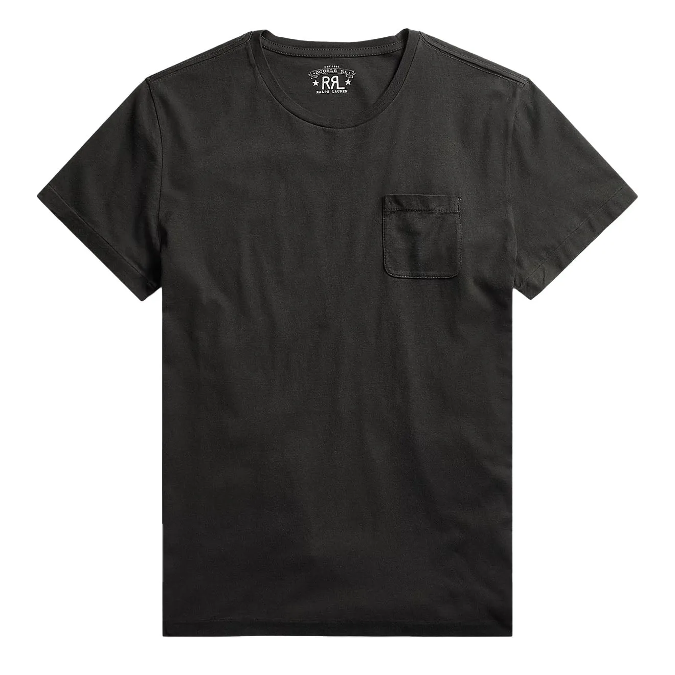 RRL By Ralph Lauren Jersey-T-Shirt mit Tasche in Vintage-Schwarz