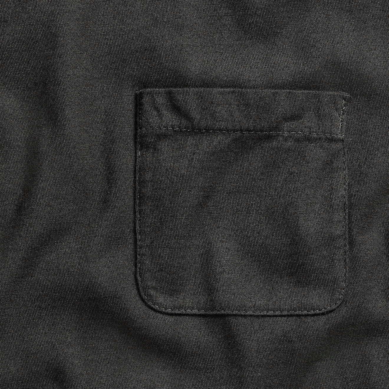 RRL By Ralph Lauren Jersey-T-Shirt mit Tasche in Vintage-Schwarz