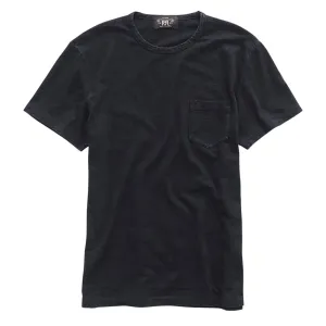 RRL von Ralph Lauren T-Shirt mit Tasche Schwarz Indigo