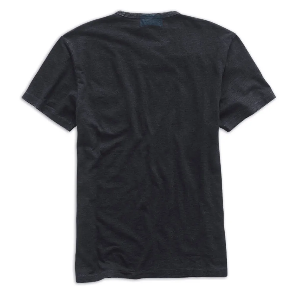 RRL von Ralph Lauren T-Shirt mit Tasche Schwarz Indigo