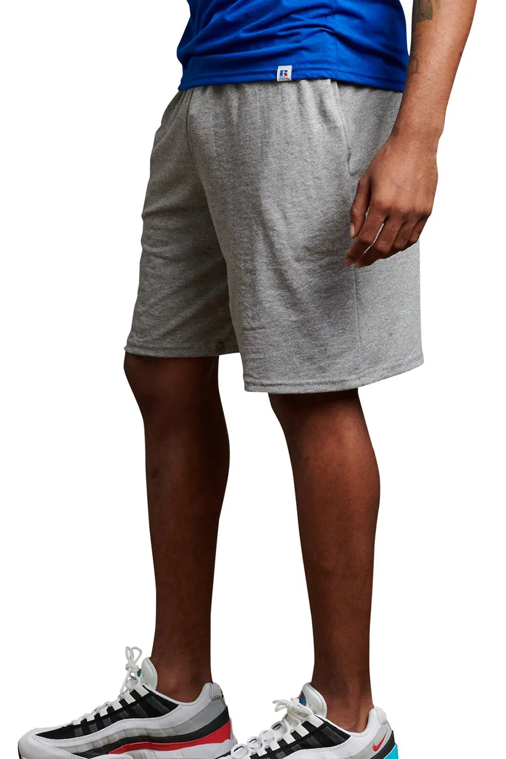 Russell Athletic Herren Classic Jersey Shorts mit Taschen - Oxford Grau
