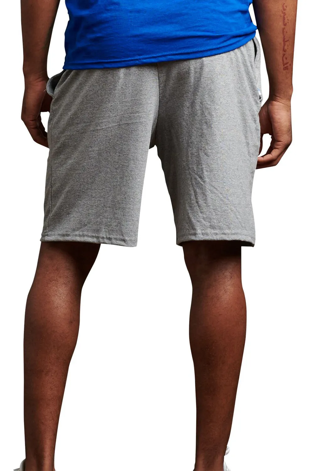 Russell Athletic Herren Classic Jersey Shorts mit Taschen - Oxford Grau