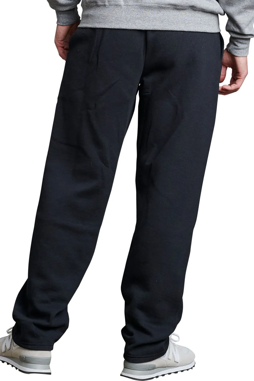Russell Athletic Herren Dri Power Feuchtigkeitstransportierende Sweatpants mit offenem Bund und Taschen - Schwarz