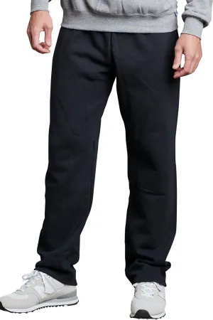 Russell Athletic Herren Dri Power Feuchtigkeitstransportierende Sweatpants mit offenem Bund und Taschen - Schwarz