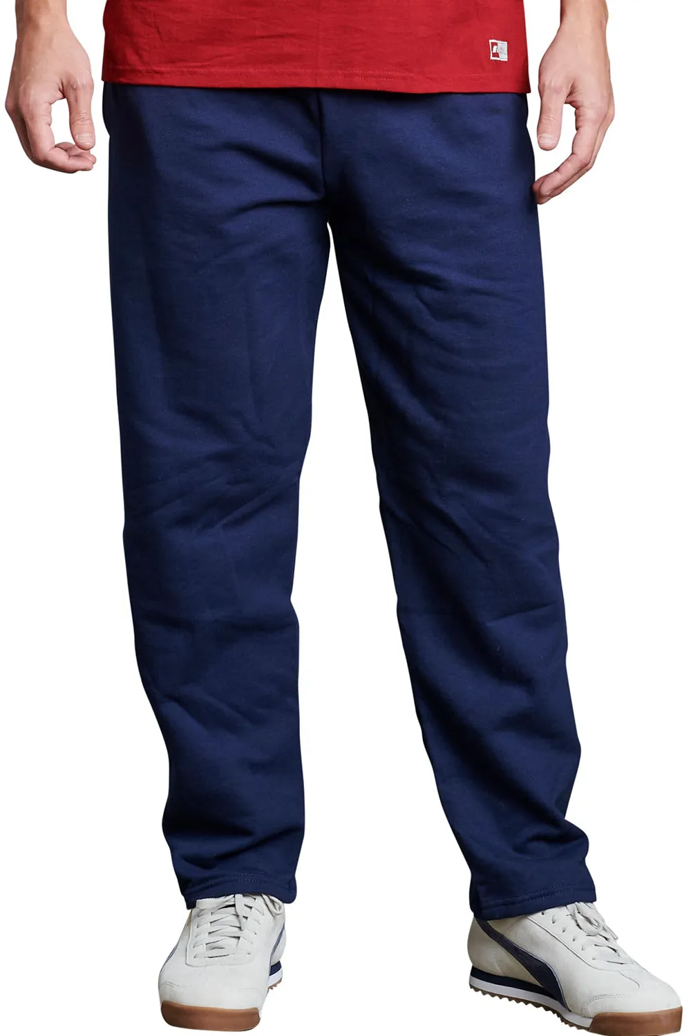 Russell Athletic Herren Dri Power Feuchtigkeitstransportierende Sweatpants mit offenem Bund und Taschen - Marineblau