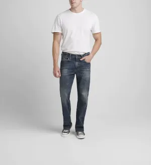 Silberner Gordie Loose Fit Gerade Bein