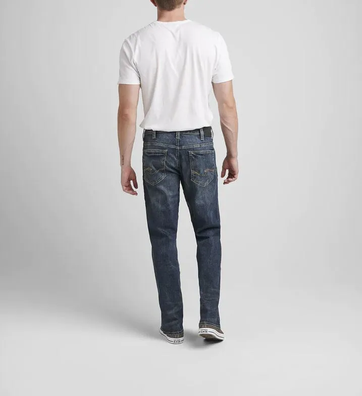 Silberner Gordie Loose Fit Gerade Bein