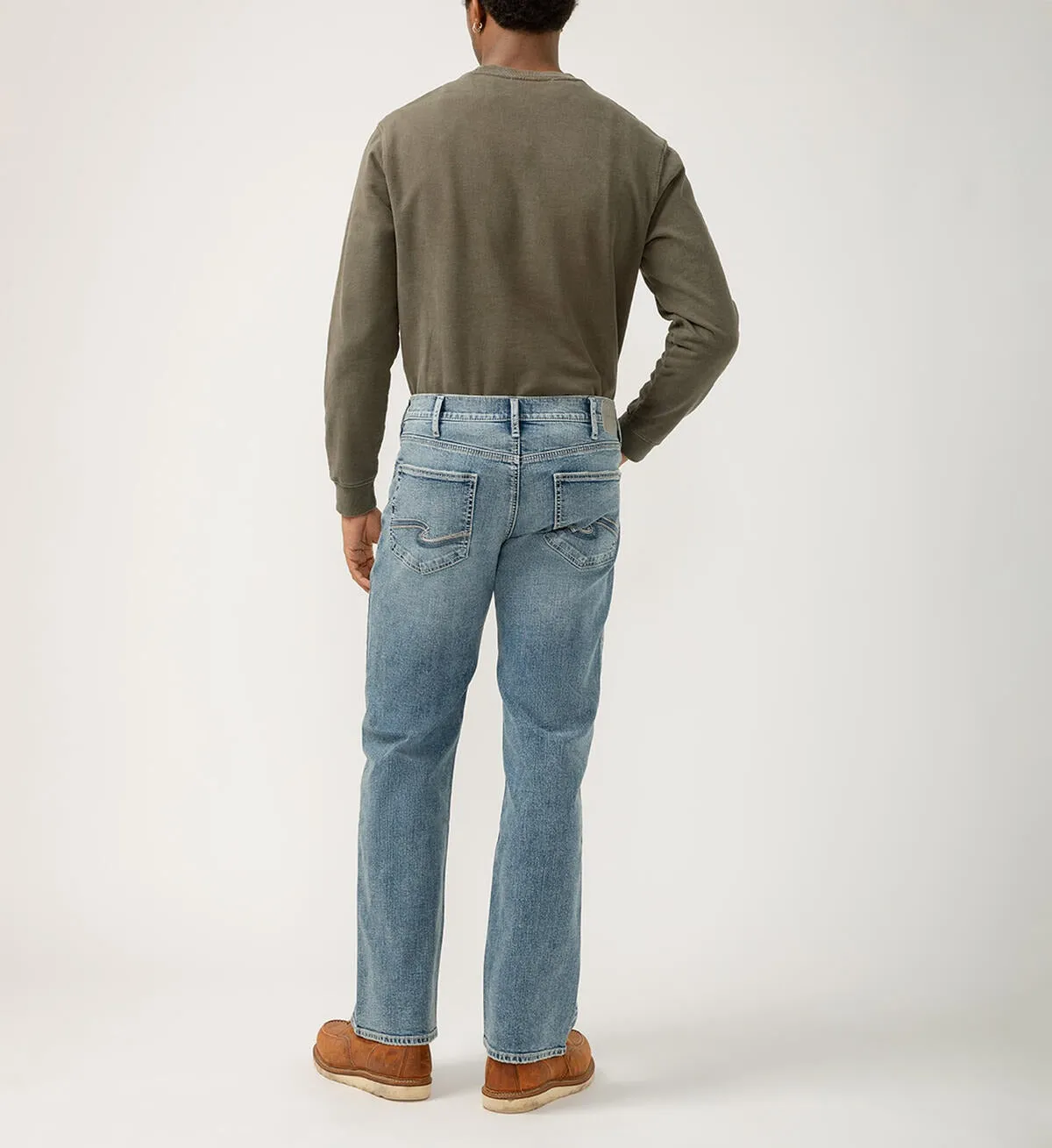 Silberner Zac Relaxed Fit Gerade Bein