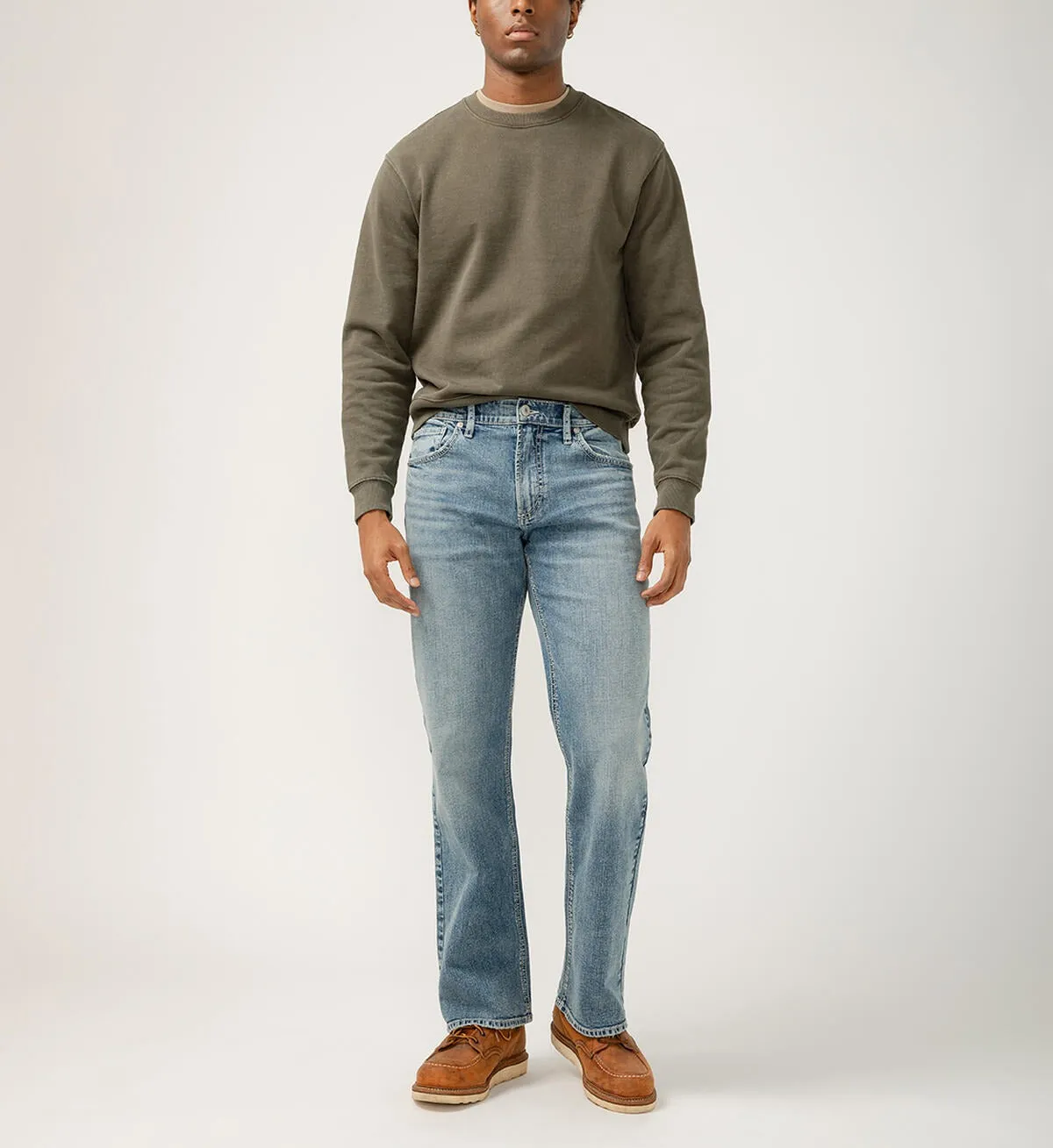 Silberner Zac Relaxed Fit Gerade Bein