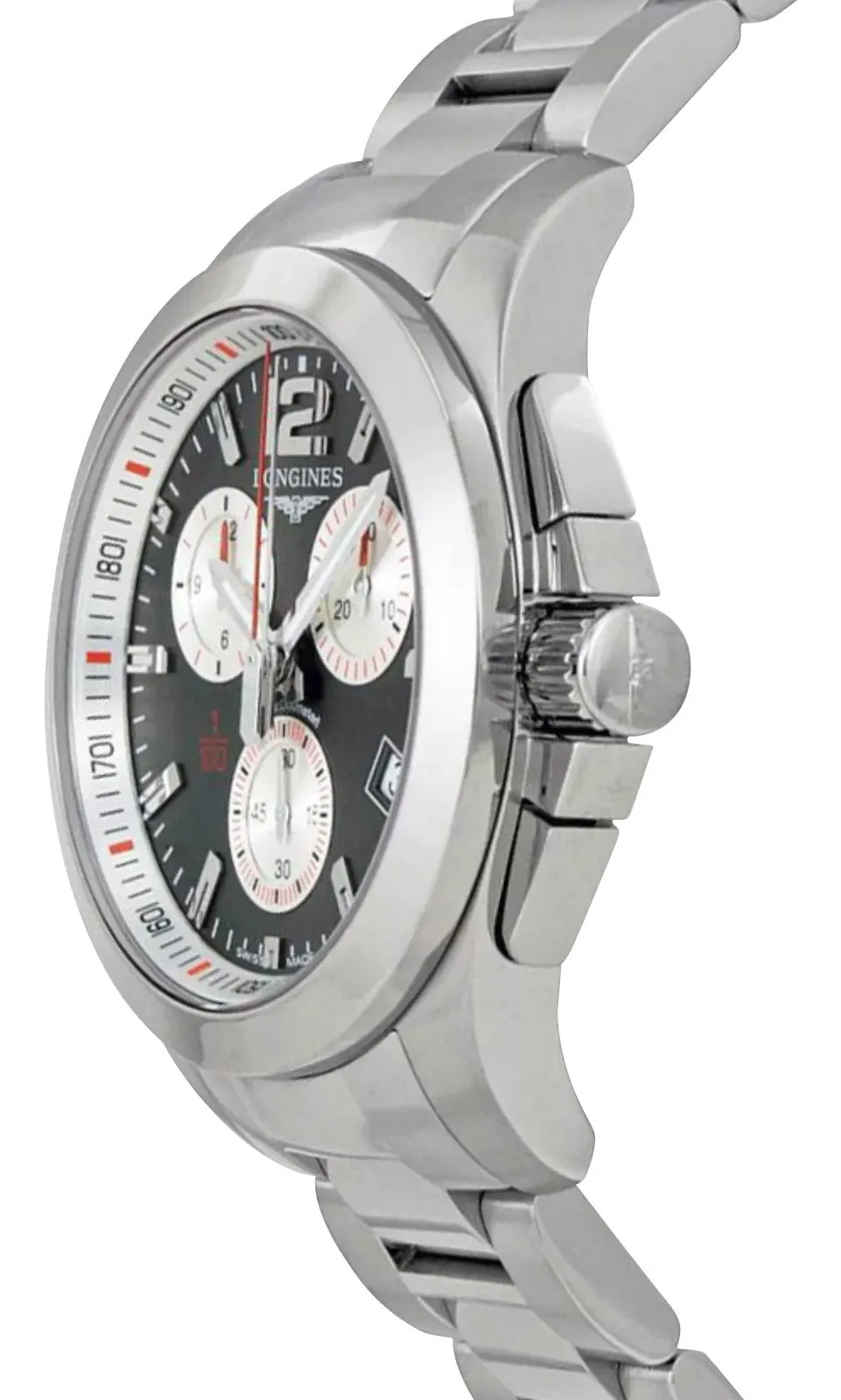 Sonderausgabe Longines Conquest 1/100 Roland Garros Chronograph Edelstahl Graues Zifferblatt Datum Taucher Quarz Herrenuhr L3.700.4.79.6 Longines Uhren