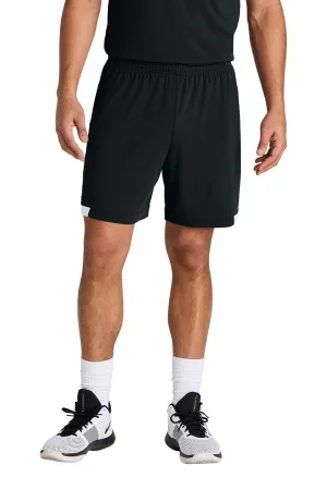 Sport-Tek Herren Club Feuchtigkeitstransportierende Shorts - Schwarz/Weiß