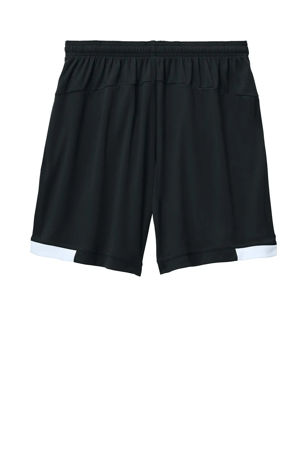Sport-Tek Herren Club Feuchtigkeitstransportierende Shorts - Schwarz/Weiß