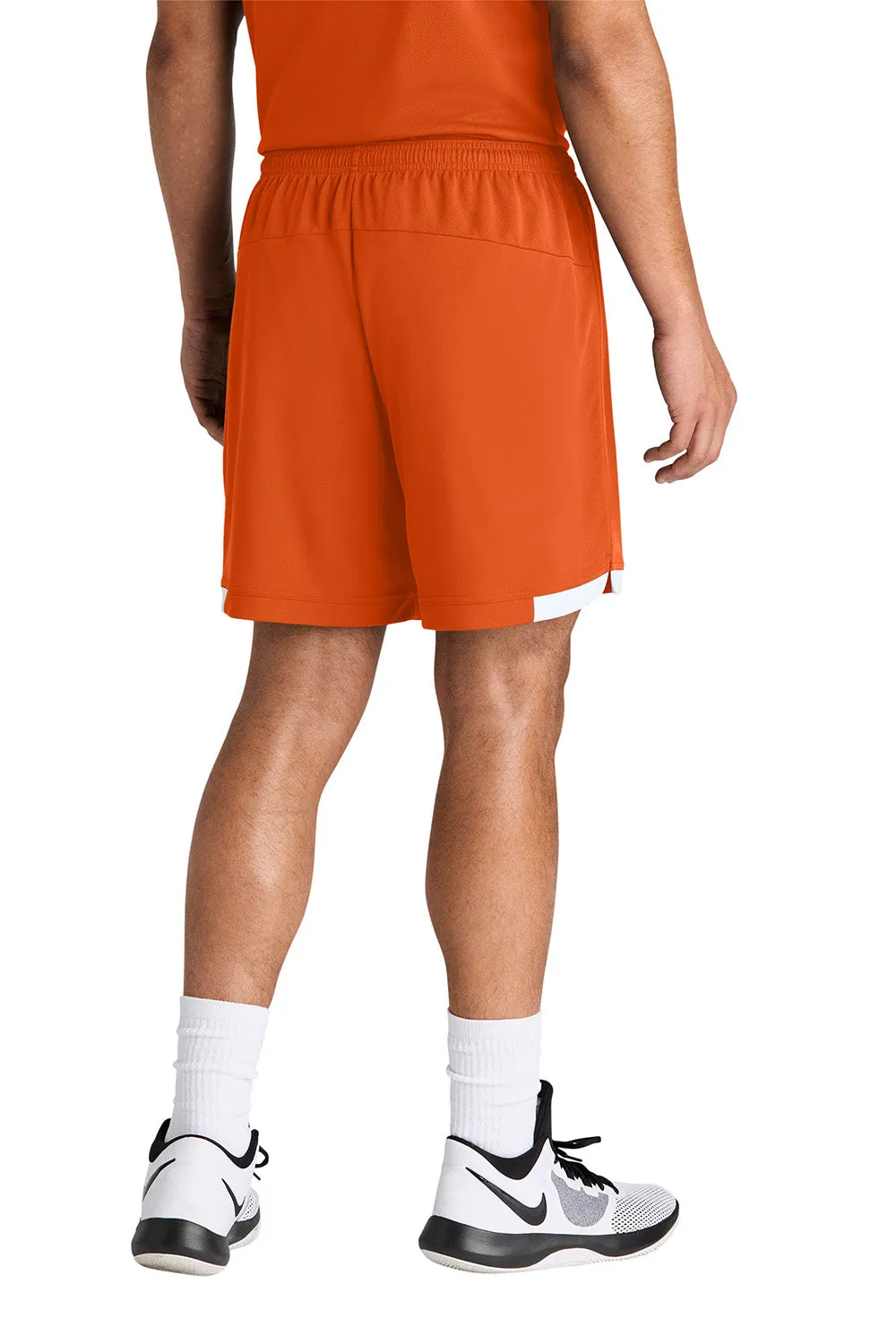 Sport-Tek Herren Club Feuchtigkeitstransport Shorts - Tieforange/Weiß