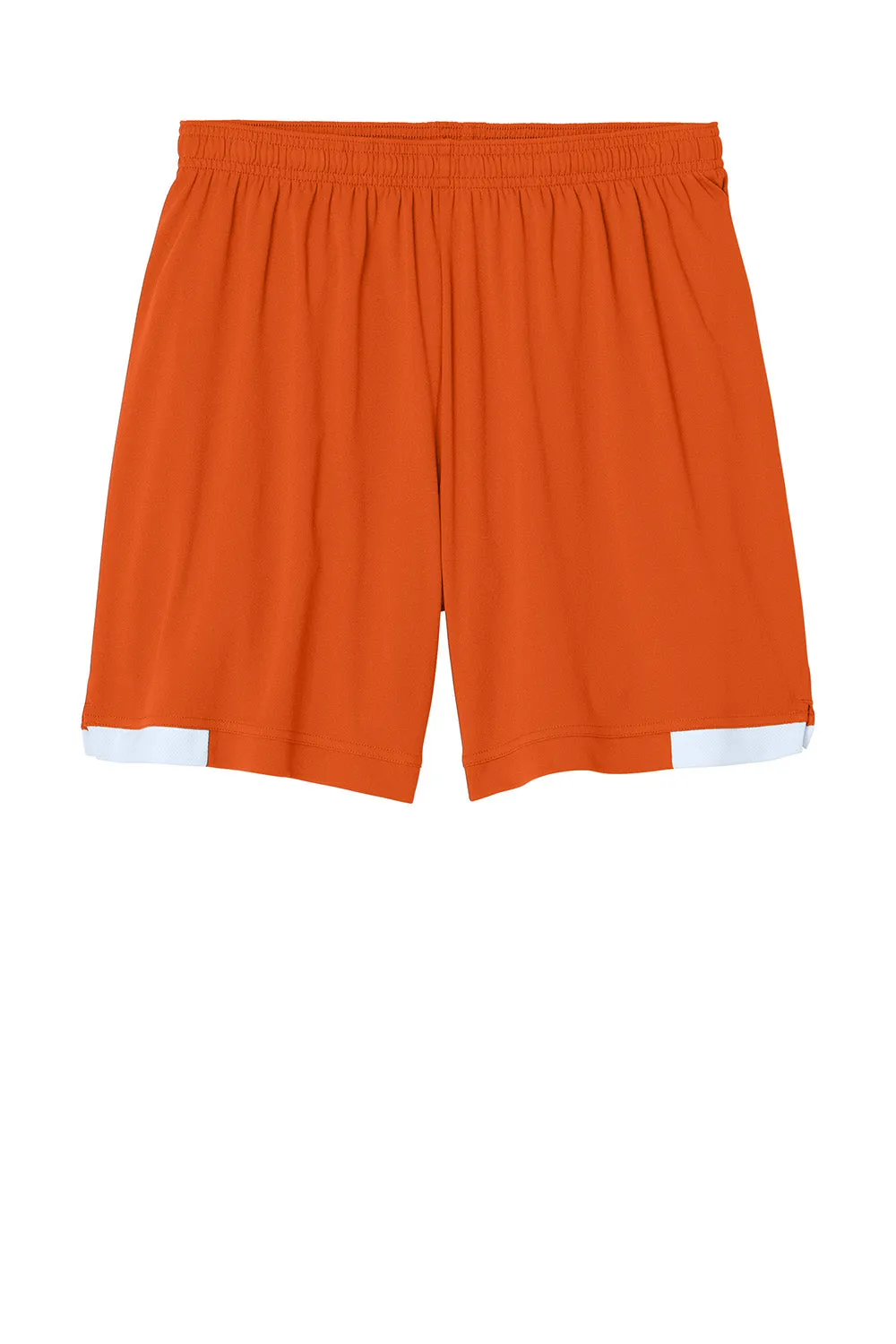 Sport-Tek Herren Club Feuchtigkeitstransport Shorts - Tieforange/Weiß