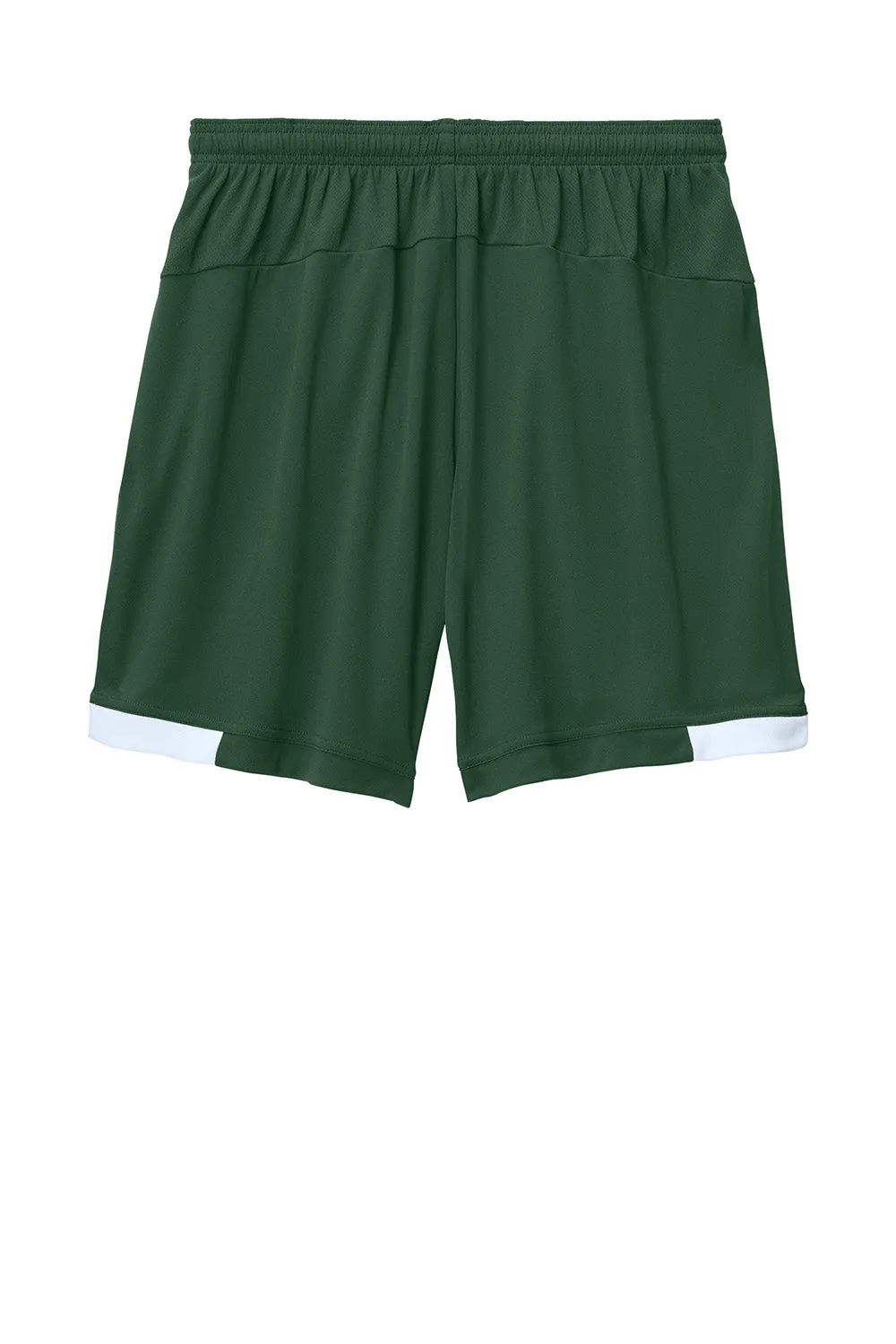 Sport-Tek Herren Club Feuchtigkeitstransportierende Shorts - Waldgrün/Weiß