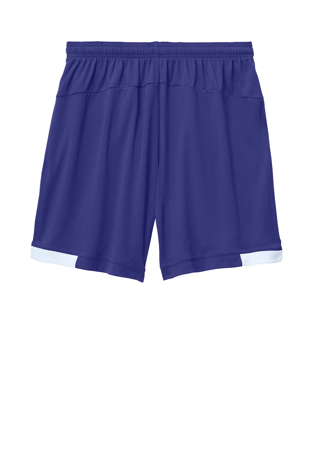 Sport-Tek Herren Club Feuchtigkeitstransportierende Shorts - Lila/Weiß