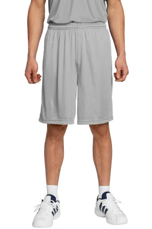 Sport-Tek Herren Competitor Feuchtigkeitstransportierende Shorts - Silbergrau