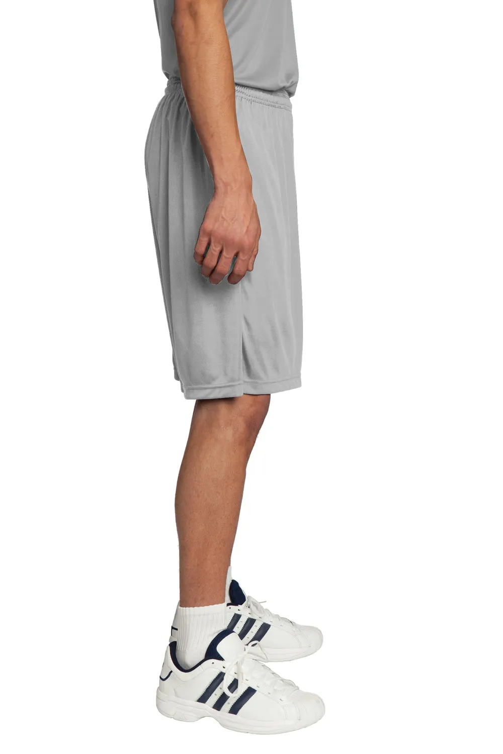 Sport-Tek Herren Competitor Feuchtigkeitstransportierende Shorts - Silbergrau