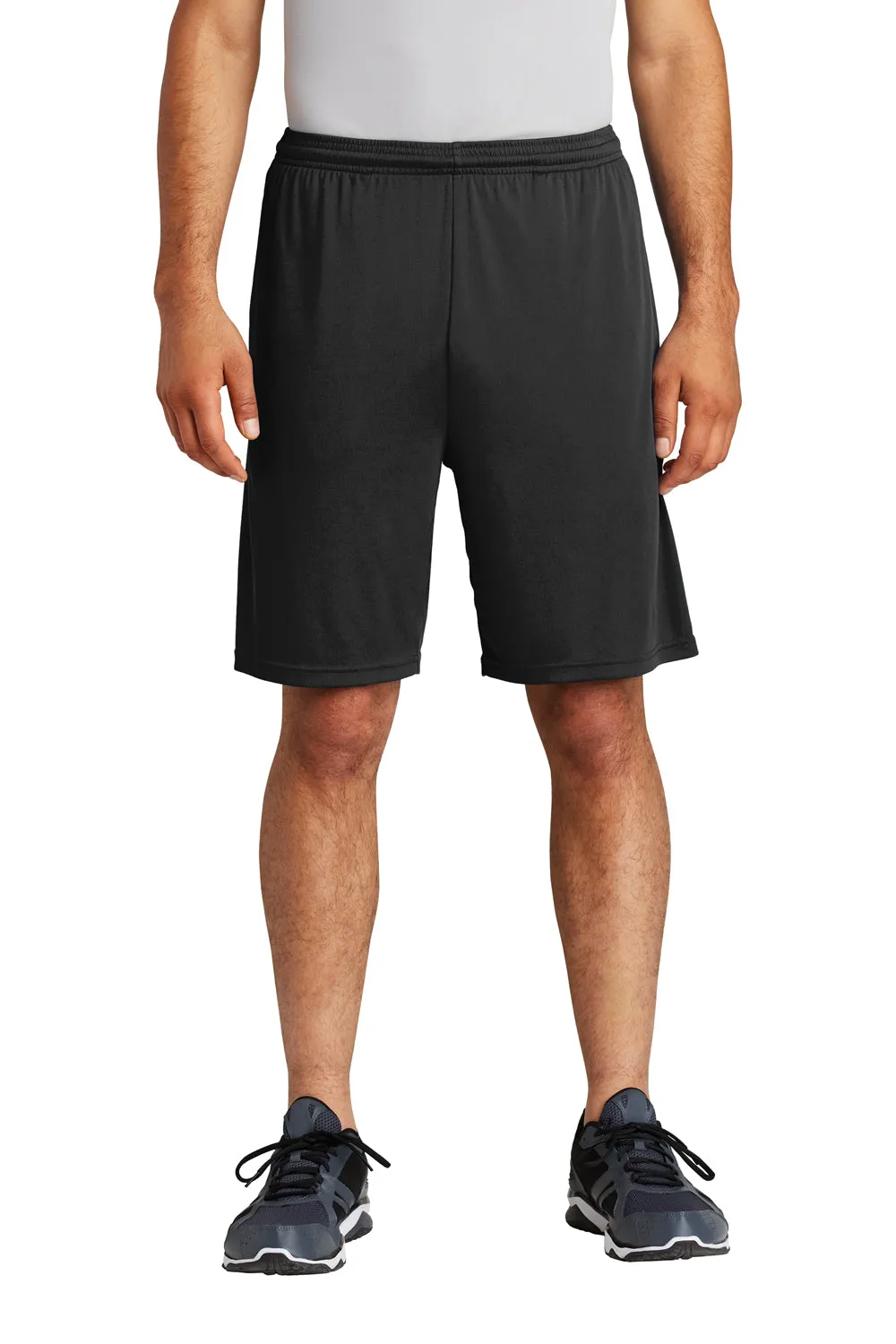Sport-Tek Herren Competitor Feuchtigkeitstransportierende Shorts mit Taschen - Schwarz