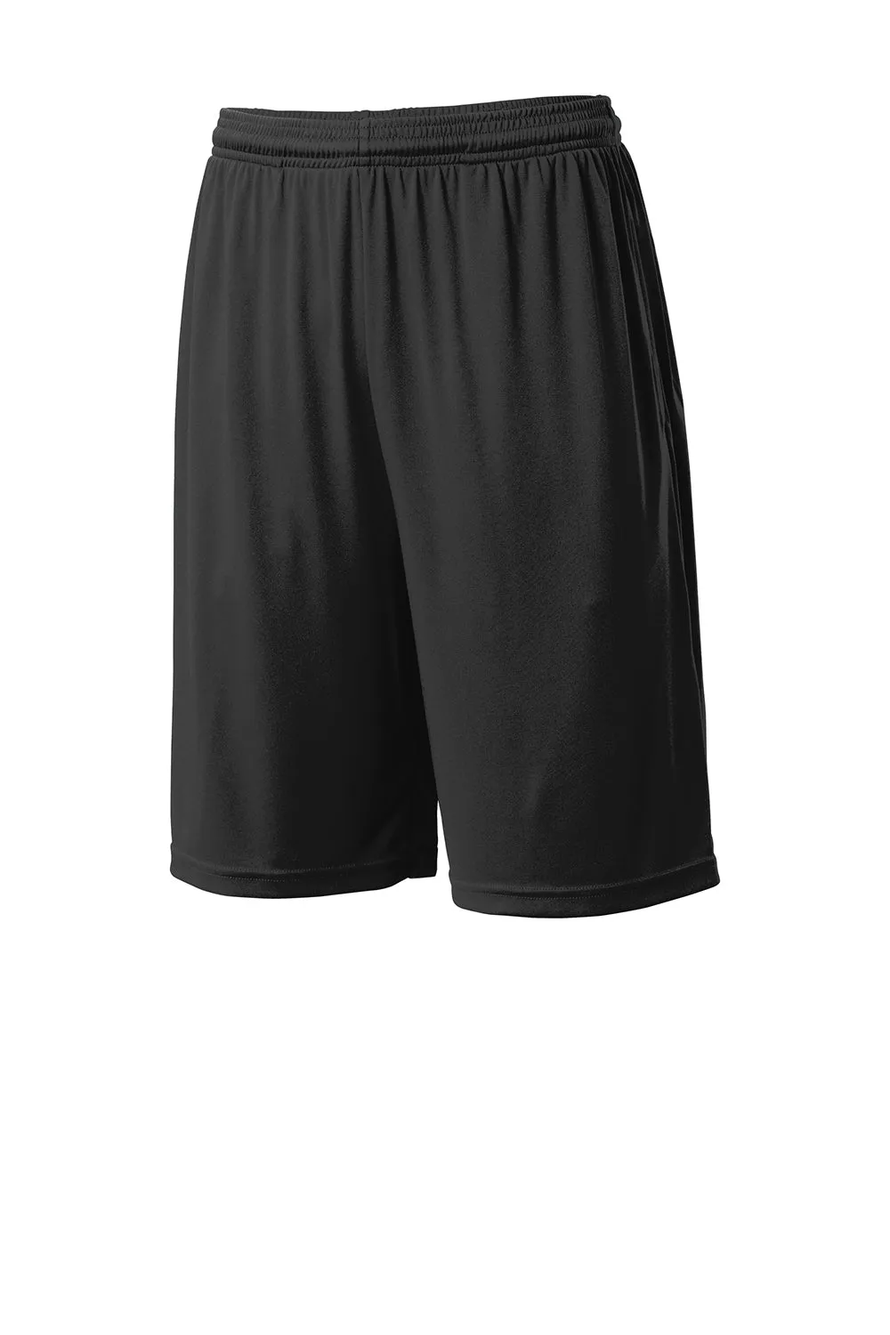 Sport-Tek Herren Competitor Feuchtigkeitstransportierende Shorts mit Taschen - Schwarz