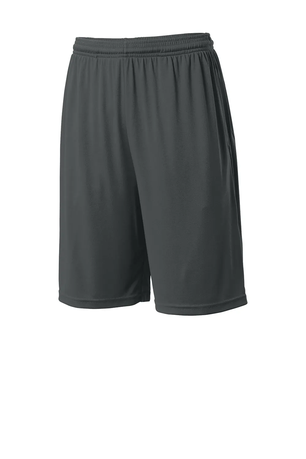 Sport-Tek Herren Competitor Feuchtigkeitstransportierende Shorts mit Taschen - Eisengrau